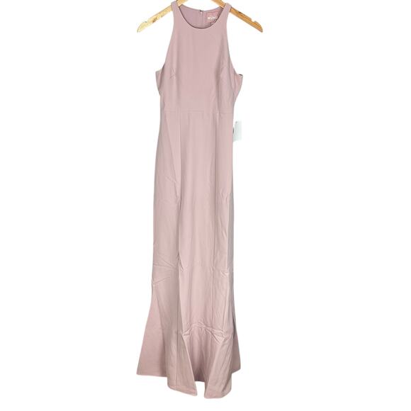 NWT Show Me Your MuMu Chicago High Neck Bodycon Gown Vintage Rose Crepe 2XS - Picture 5 of 14
